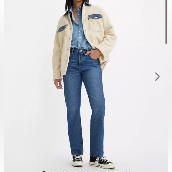 LEVIS PREMIUM 501 STRAIGHT LEG SIZE W 27xL 30 High Waisted Button Fly - Picture 4 of 15